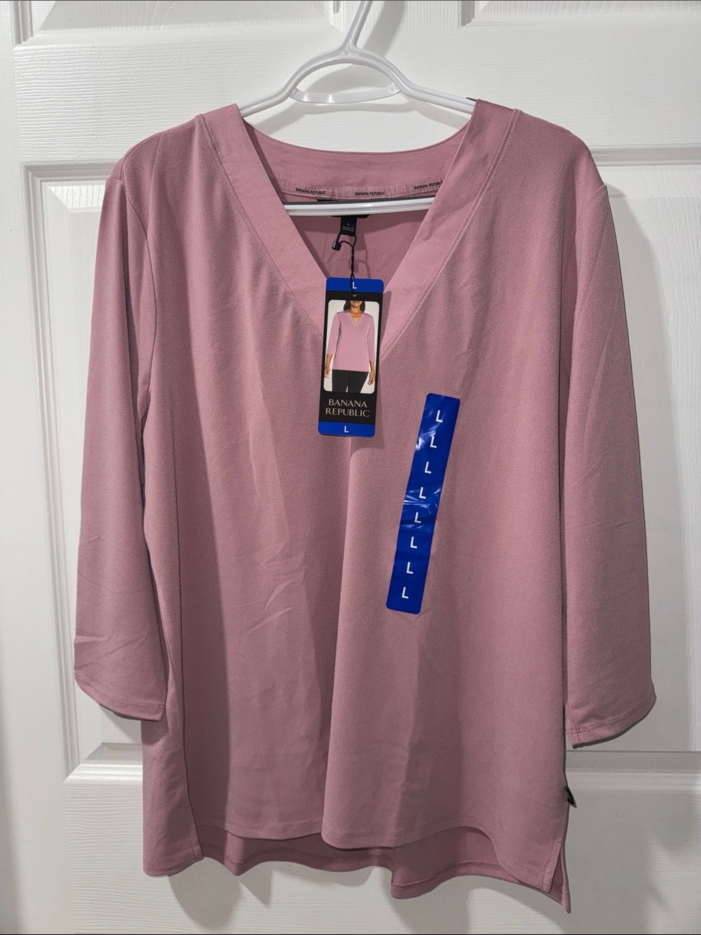 Banana Republic Rose Pink V-Neck Tunic Top